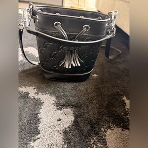 Glamaholic black mini bucket bag